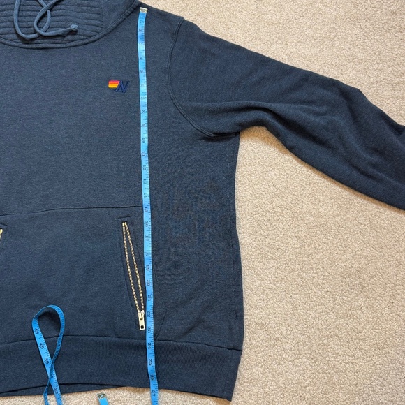 Aviator Nation Ninja Hoodie Sweatshirt Charcoal Grey Front Zip Pockets Size XL - Picture 9 of 16